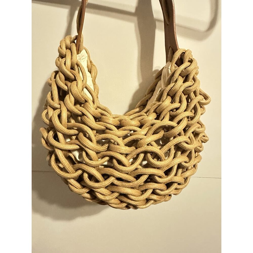 Alienina Rope Bag Leather Strap Shoulder Bag Made In Italy Nautical Eris Bag? - Picture 13 of 13